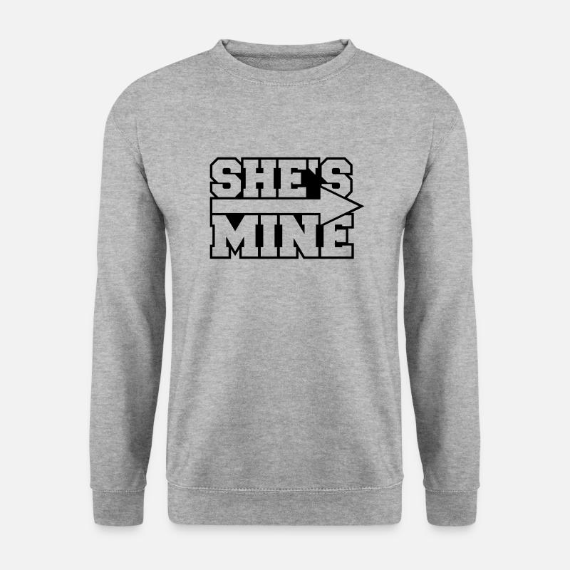 She's Mine Arrow - Unisex Sweatshirt - salt & pepper