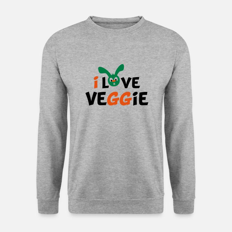 vegetarier - Unisex Pullover - Weißgrau meliert