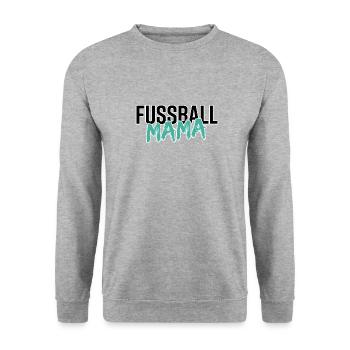 Fußball Mama Fan Geschenk - Unisex Pullover - Weißgrau meliert - Vorne - Alina (178cm) & Michal (187cm)