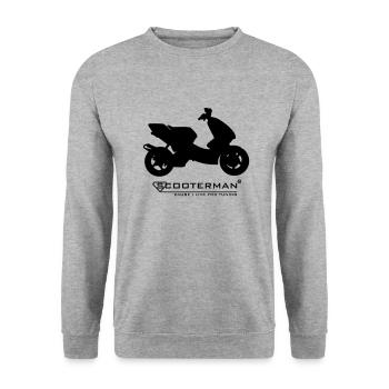 Scooter Tuning | You are Scooterman - Unisex Pullover - Weißgrau meliert - Vorne - Alina (178cm) & Michal (187cm)