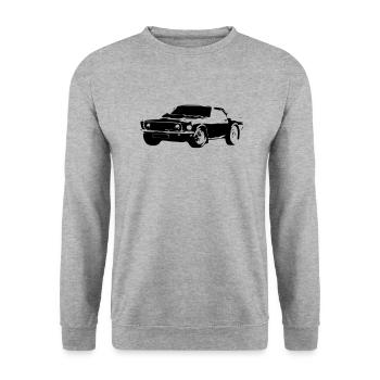 blockedTitle - Unisex Sweatshirt - salt & pepper - Front - Alina (178cm) & Michal (187cm)