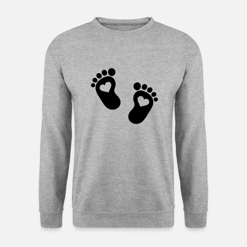 Baby - Unisex Pullover - Weißgrau meliert