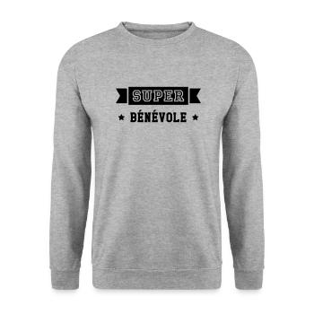 Bénévolat / Bénévole / Solidaire / Humanitaire - Sweat-shirt Unisexe - gris chiné - Devant - Alina (178cm) & Michal (187cm)