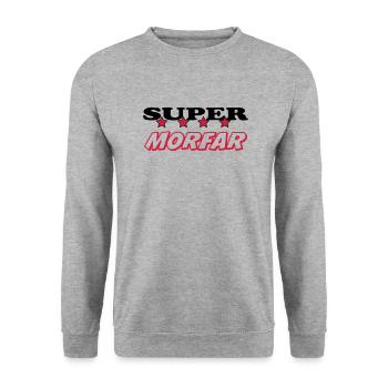 Super morfar - Sweat-shirt Unisexe - gris chiné - Devant - Alina (178cm) & Michal (187cm)
