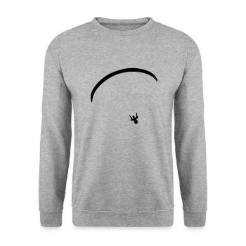 Paragliding - Unisex Pullover - Weißgrau meliert - Vorne - Alina (178cm) & Michal (187cm)