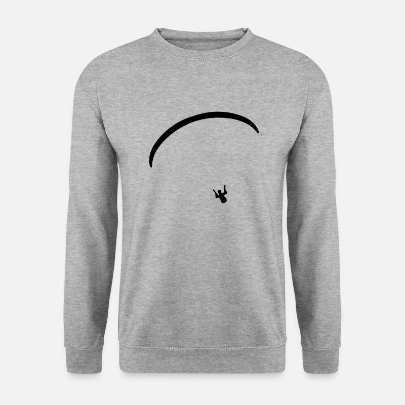 Paragliding - Unisex Pullover - Weißgrau meliert