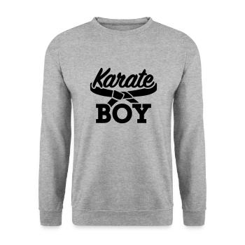 Karate - Unisex Pullover - Weißgrau meliert - Vorne - Alina (178cm) & Michal (187cm)