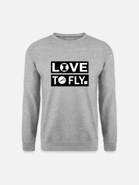 Love to fly, live to fly. T-shirt for pilots. - Unisex Sweatshirt - salt & pepper
