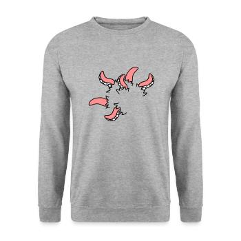 Monster octopus squid tentacles break free - Unisex Sweatshirt - salt & pepper - Front - Alina (178cm) & Michal (187cm)