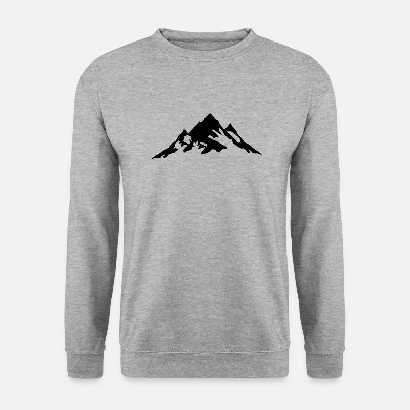 Berg, Berge - Unisex Pullover - Weißgrau meliert