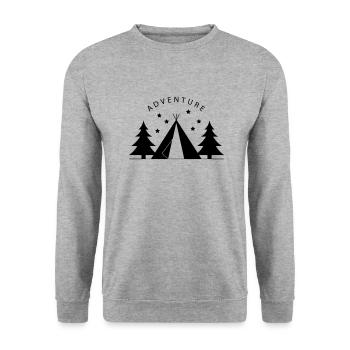 Adventure, Outdoor, Scouts, Nature, Camping - Unisex Pullover - Weißgrau meliert - Vorne - Alina (178cm) & Michal (187cm)