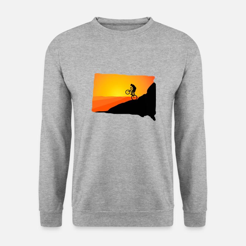 VTT descente vtt montagnes vtt - Sweat-shirt Unisexe - gris chiné