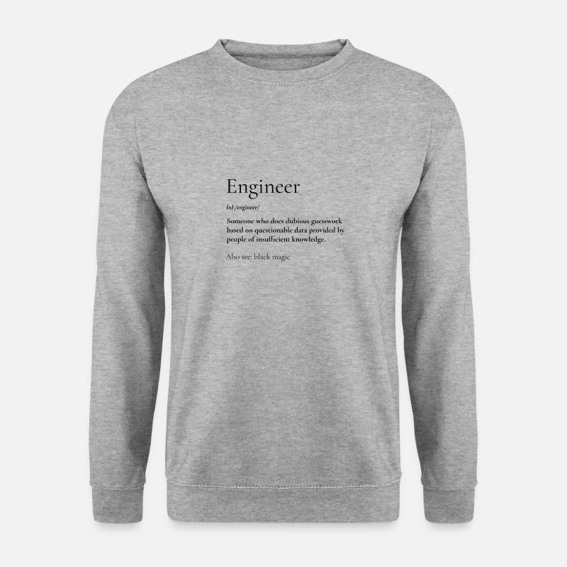 engineer - definition - Unisex Sweatshirt - salt & pepper