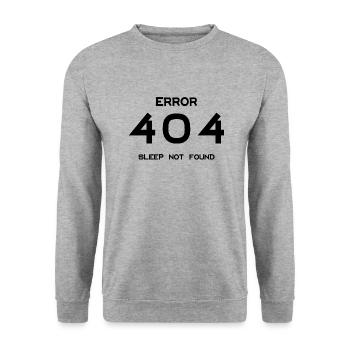 Error 404 - Unisex Sweatshirt - salt & pepper - Front - Alina (178cm) & Michal (187cm)