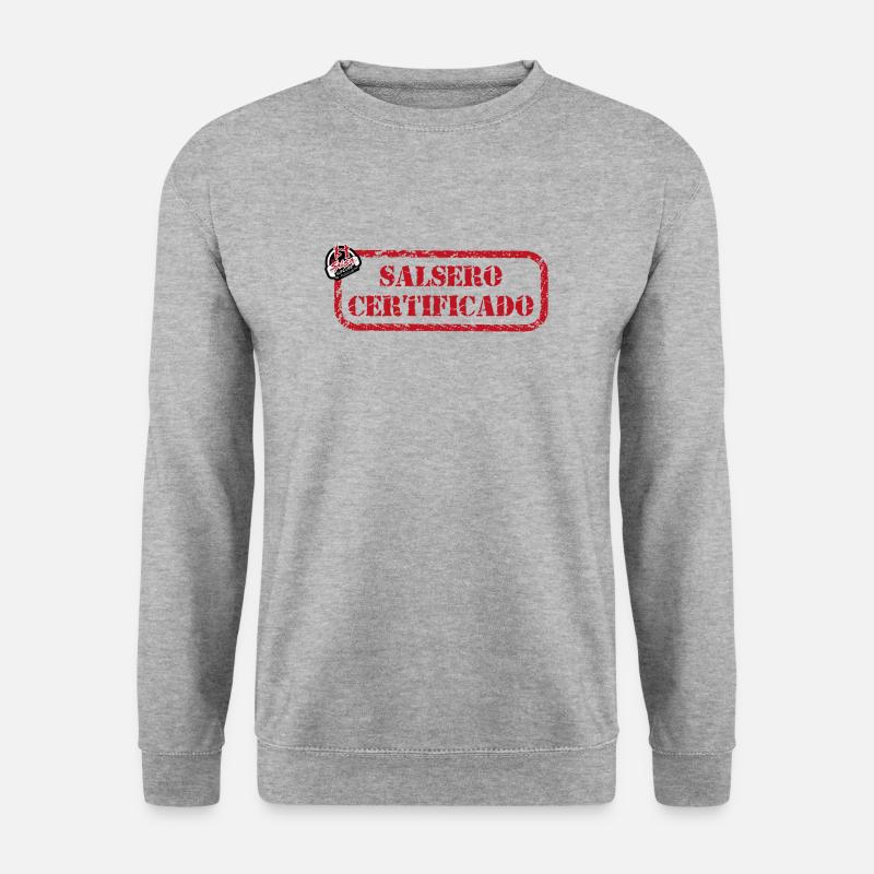 Salsero certificado Salsa es la cura - Unisex Pullover - Weißgrau meliert