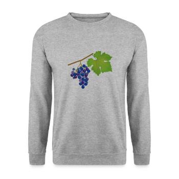 Grape, vine, autumn - Unisex Sweatshirt - salt & pepper - Front - Alina (178cm) & Michal (187cm)
