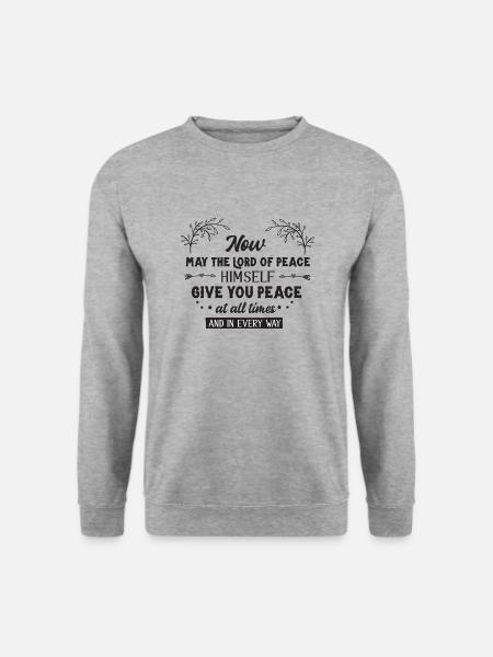 Que Dieu vous donne la paix - Sweat-shirt Unisexe - gris chiné