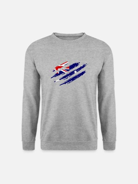 Australia Flag Scratch Claws Cut Down Under - Unisex Sweatshirt - salt & pepper