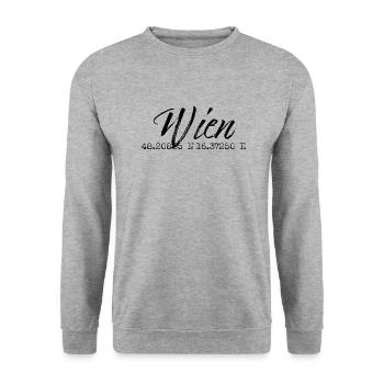 Vienna - Unisex Sweatshirt - salt & pepper - Front - Alina (178cm) & Michal (187cm)