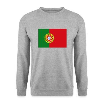 Drapeau Portugal Faro Lisbonne drapeau portugais - Sweat-shirt Unisexe - gris chiné - Devant - Alina (178cm) & Michal (187cm)