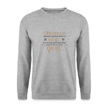 Christmas family - Unisex Pullover - Weißgrau meliert - Vorne - Alina (178cm) & Michal (187cm)