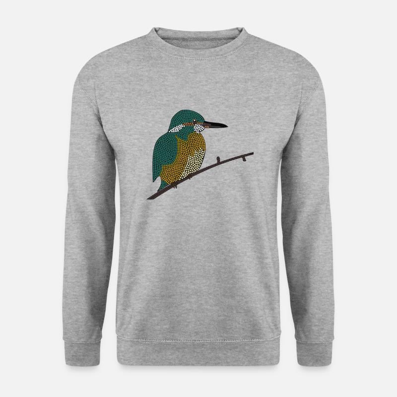 Eisvogel - Unisex Pullover - Weißgrau meliert