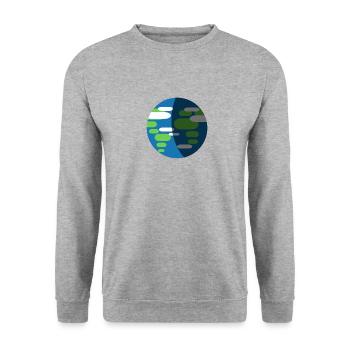 Earth - Sweat-shirt Unisexe - gris chiné - Devant - Alina (178cm) & Michal (187cm)