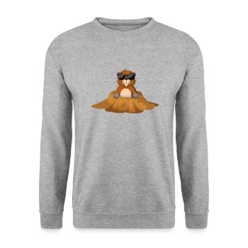 Maulwurf, Garten - Unisex Pullover - Weißgrau meliert - Vorne - Alina (178cm) & Michal (187cm)