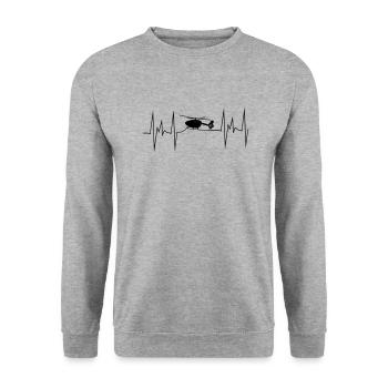 ec145 helicopter helicopter helicopter - Unisex Sweatshirt - salt & pepper - Front - Alina (178cm) & Michal (187cm)