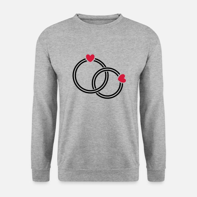 wedding rings - Unisex Sweatshirt - salt & pepper