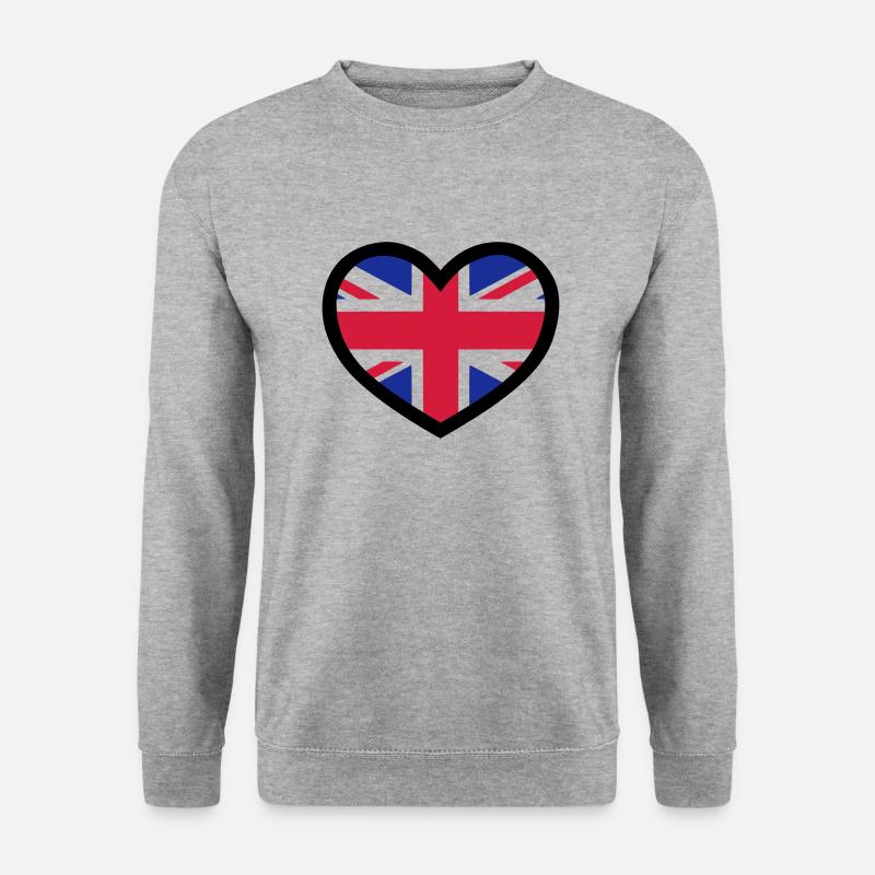 British Heart - vector - Unisex Sweatshirt - salt & pepper