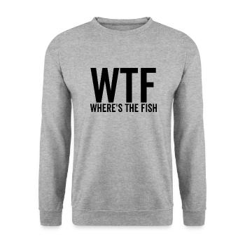 WTF Where's The Fish - Unisex Sweatshirt - salt & pepper - Front - Alina (178cm) & Michal (187cm)