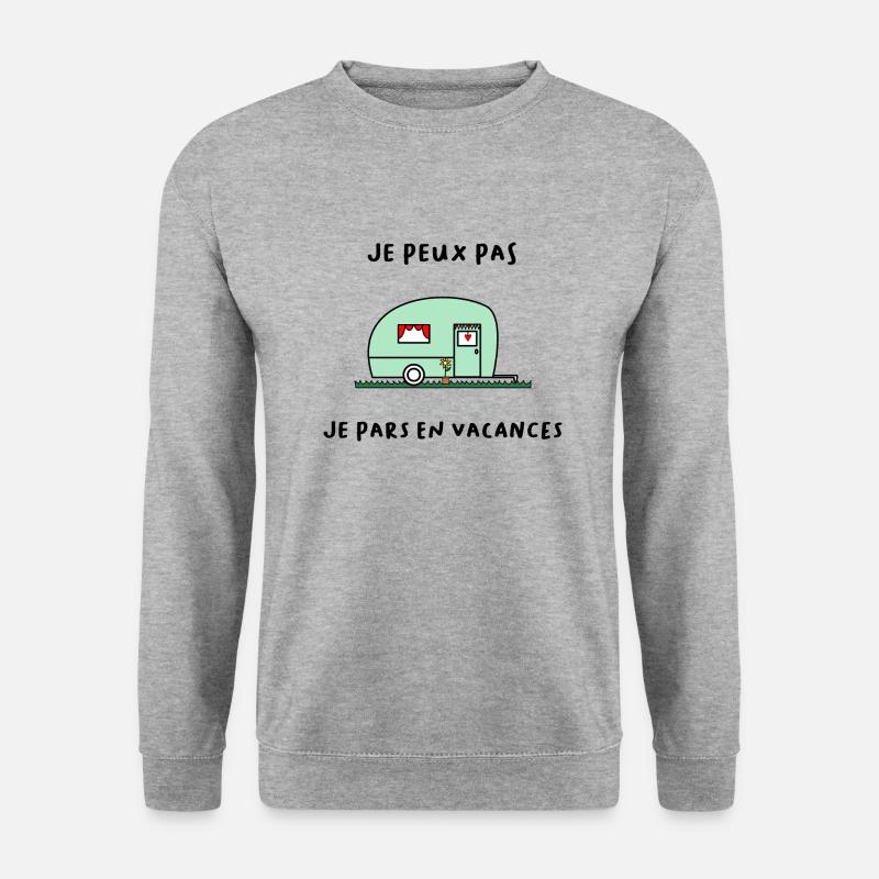 ICH KANN NICHT. - Urlaub. ES LEBE DER URLAUB. URLAUB - Unisex Pullover - Weißgrau meliert