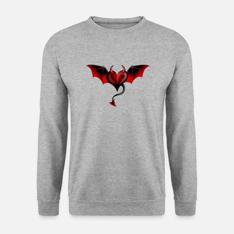 Heart Devil Satan Lucifer Evil - Unisex Sweatshirt - salt & pepper