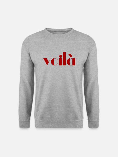 voilà - Unisex Pullover - Weißgrau meliert