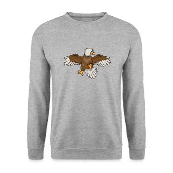 Eagle Kids by The Manzanita's - Unisex Sweatshirt - salt & pepper - Front - Alina (178cm) & Michal (187cm)