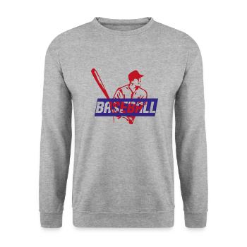 Baseball - Sweat-shirt Unisexe - gris chiné - Devant - Alina (178cm) & Michal (187cm)