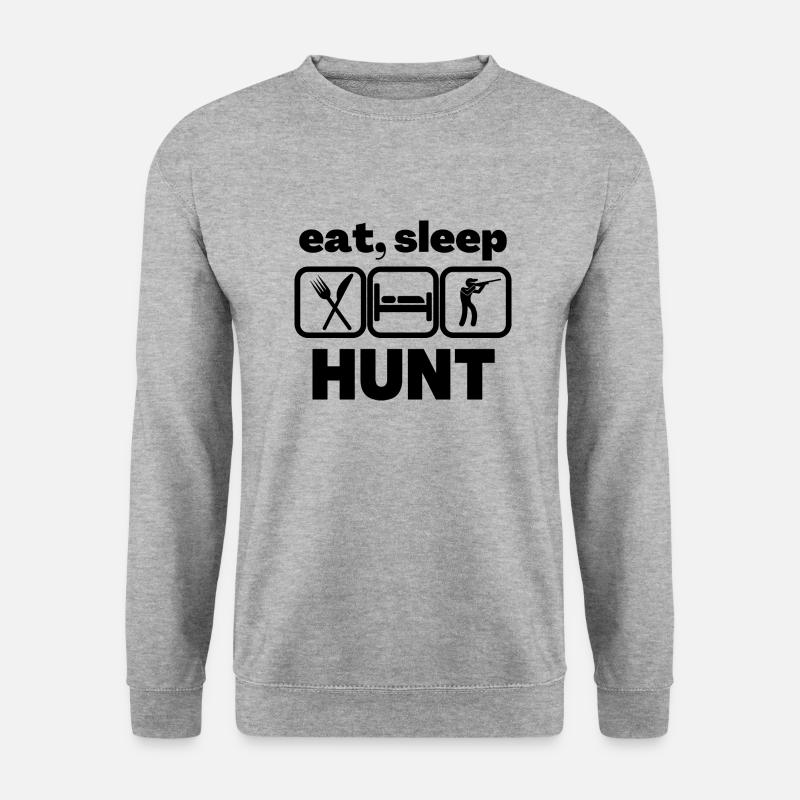 eat sleep hunt - Unisex Sweatshirt - salt & pepper