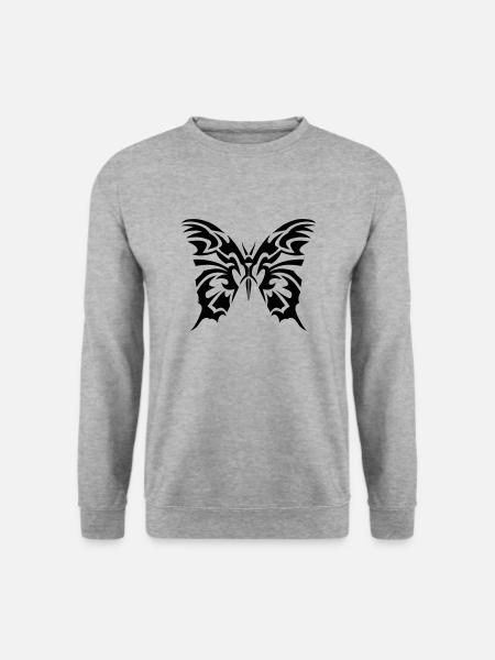 tribal butterfly - Unisex Sweatshirt - salt & pepper