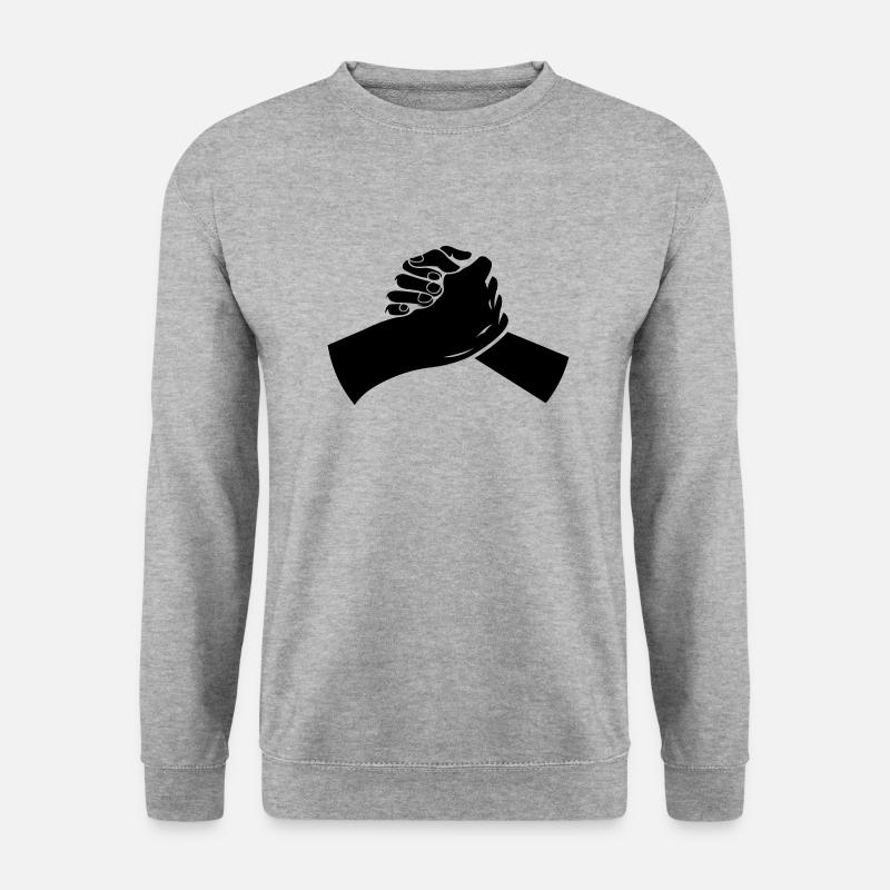 mains 01 - Sweat-shirt Unisexe - gris chiné