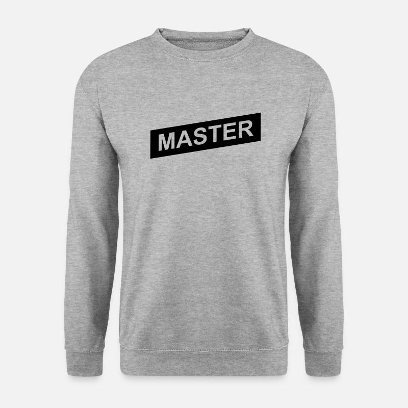 master black up - Unisex Pullover - Weißgrau meliert