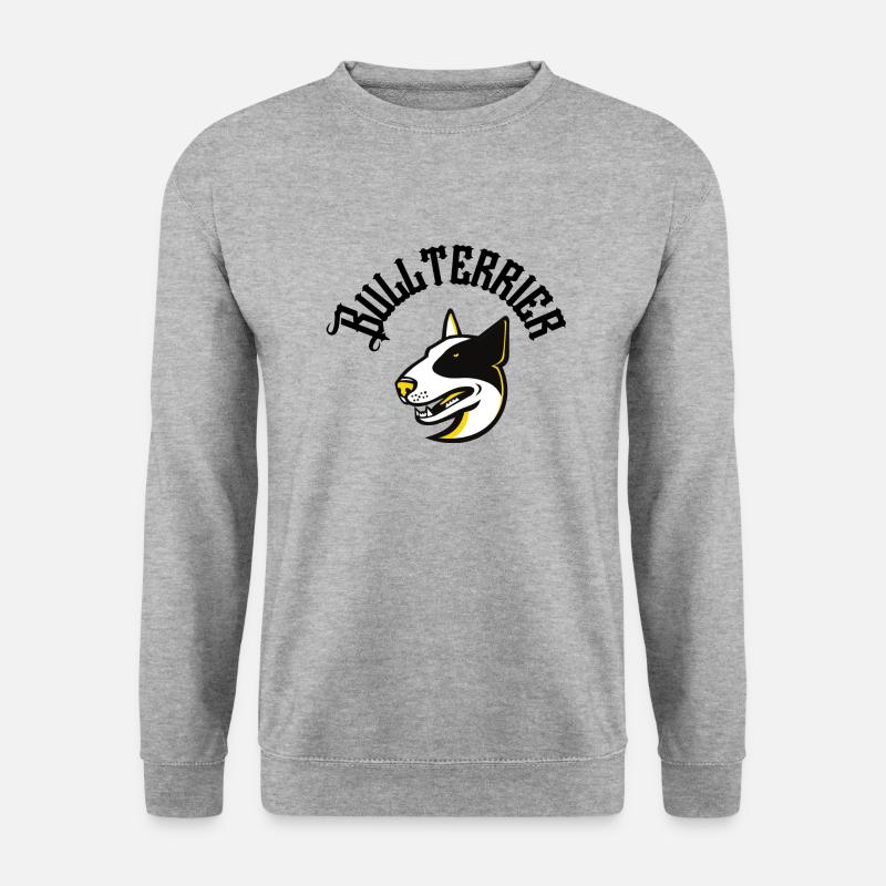 Bullterrier - Unisex Pullover - Weißgrau meliert