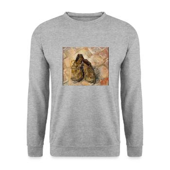 Vincent van Gogh Shoes - Unisex Sweatshirt - salt & pepper - Front - Alina (178cm) & Michal (187cm)
