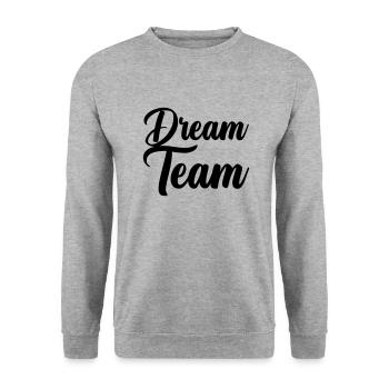 Dream Team - Unisex Sweatshirt - salt & pepper - Front - Alina (178cm) & Michal (187cm)