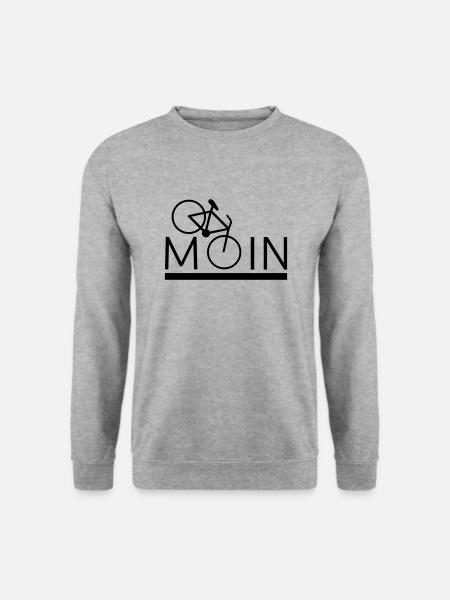 MOIN Fahrrad Mountainbike Radeln Sport - Unisex Pullover - Weißgrau meliert