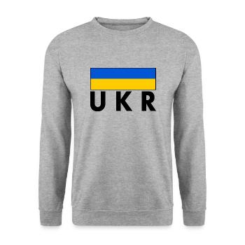 Ukraine - Unisex Sweatshirt - salt & pepper - Front - Alina (178cm) & Michal (187cm)