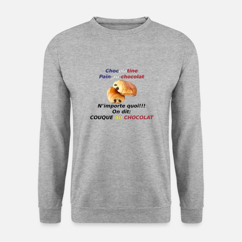COUQUE AU CHOCOLAT - Sweat-shirt Unisexe - gris chiné