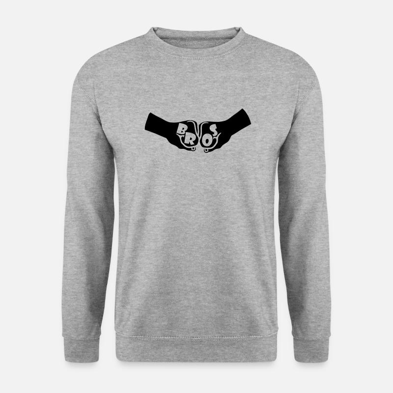 Fäuste Bros Team - Unisex Pullover - Weißgrau meliert