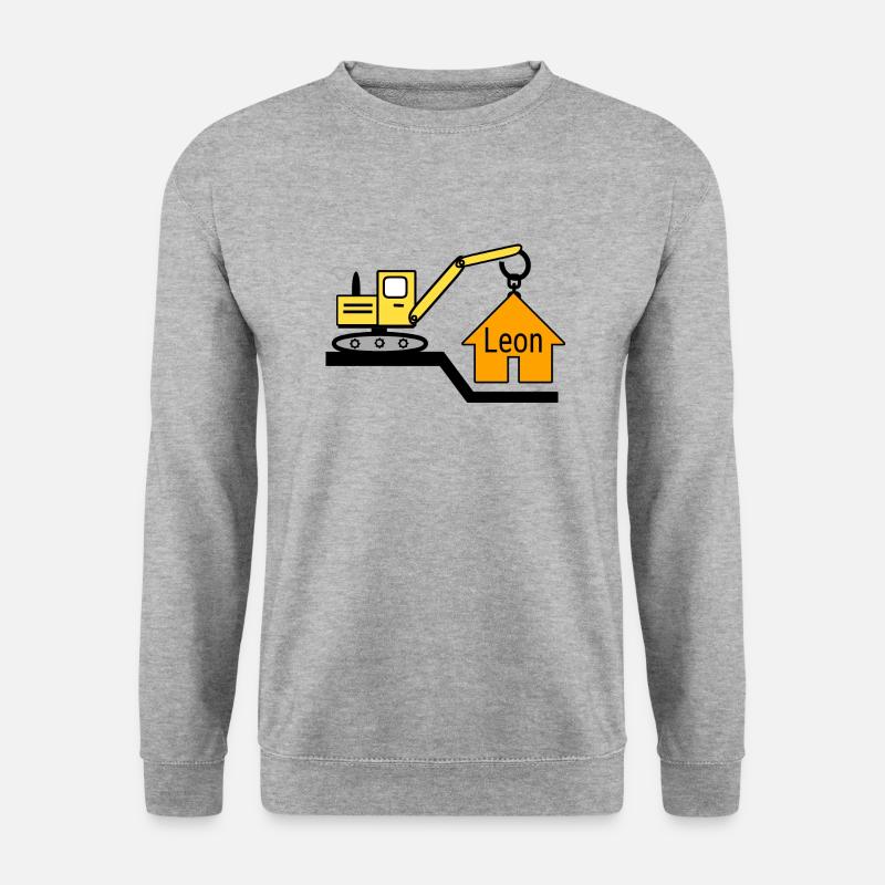 Bagger - Unisex Pullover - Weißgrau meliert