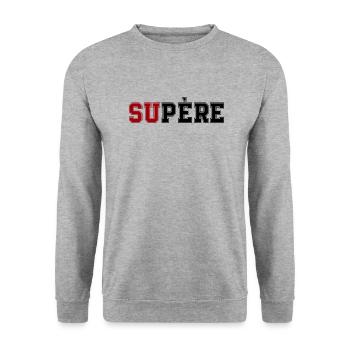 Supère - Sweat-shirt Unisexe - gris chiné - Devant - Alina (178cm) & Michal (187cm)